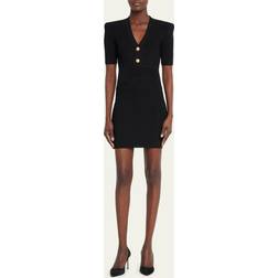 Balmain Robe Courte Moulante - Noire