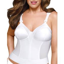 Exquisite Form Womens Back Close Longline Bra - White