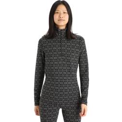 Icebreaker Vertex L/S Half Zip Alpine Geo W - Black/Snow