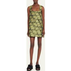 Ganni Floral-Jacquard Mini Dress - Multi