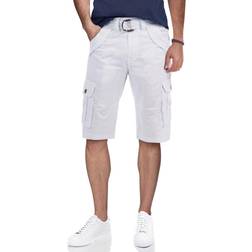 XRay Men's Belted Double-Pocket Bermuda Cargo, 38, White