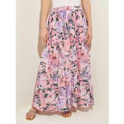 Misook Printed Pull On Maxi Skirt