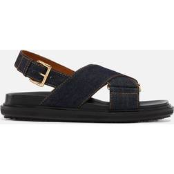 Marni Denim Criss-Cross Sandal - Blå
