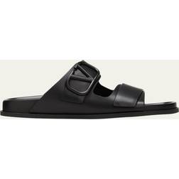 Valentino Garavani Vlogo Leather Slides