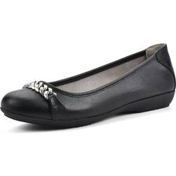 CLIFFS BY WHITE MOUNTAIN Charmed Women's Ballet Flat, Navy/Smooth