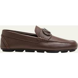 Valentino Garavani Men's V-Logo Leather Loafers