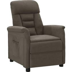 vidaXL Gris Foncé Similicuir Daim Fauteuil