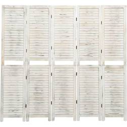 vidaXL 5-panels 178,5x166 massivt træ antik Rumdeler