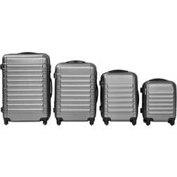 tectake Suitcase set 4-piece lightweight