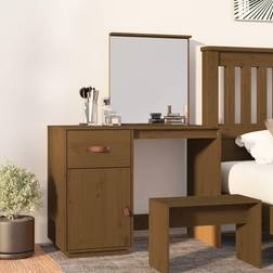 vidaXL Honey brown Solid Wood Pine Schminktisch