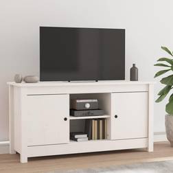vidaXL White Solid Pine TV-bord 103x52cm