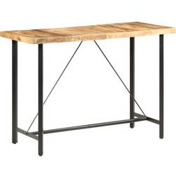 vidaXL Bar 150x70x107 cm In Legno Ruvido di Mango Tavolo da pranzo