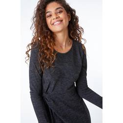 Roman Side Twist Midi Dress