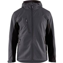 Blåkläder Softshell Takki 4753 Unite Hupulla - Harmaa/Musta