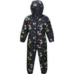 Regatta Childrens/kids Pobble Peppa Pig Tractor Waterproof Puddle Suit (navy)