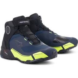 Alpinestars CR-X Drystar Riding Chaussures - Black/Dark Blue/Yellow Fluo