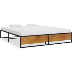 vidaXL Bed Frame Black Double Bettrahmen