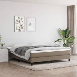 vidaXL Pocketresårmadrass taupe 160x200x20 tyg Matelas à Ressorts