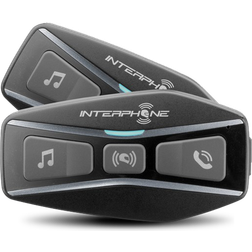 Interphone U-com 4 Doppio pacchetto del sistema di comunicazione Bluetooth, nero