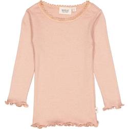 Wheat Ripp T-Shirt Lace LS - Rose Dawn