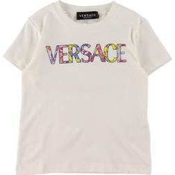 Versace Girls Kaleidoscopic Barocco T-Shirt White