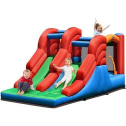 Costway 3-in-1 Dual Slides Jumping Castle Bouncer without Blower