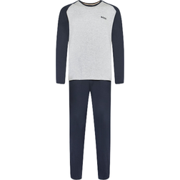 HUGO BOSS Refined Long Set - Grey/Navy