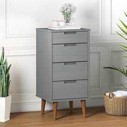 vidaXL Molde Gris 40x35x82 cm Commode