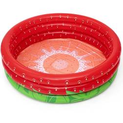 Bestway H2OGO Snow Bestway Sweet Strawberry Pool 66" x 15" Inflatable 3-Ring Play Pool, 103 Gallon