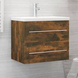 vidaXL Mobile Lavabo Rovere Fumo 60x38.5x48 cm Legno Multistrato