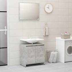 vidaXL Bathroom Set Concrete Washroom