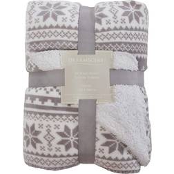 Sherpa Flannel Fleece Blankets Grey, Red, White (180x150cm)