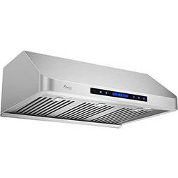 RH-S10-36E Ducted Under Cabinet 4 Speeds Top Vent Steel Range Hood