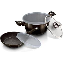 Berlinger Haus 5-Piece Kitchen Black Cookware Set with lid