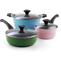 Cook N Home 6-Piece Cast Cookware Set with lid