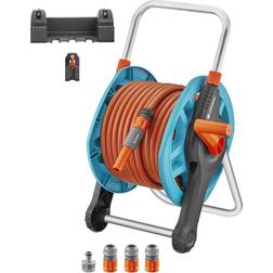 Gardena Freestanding Or Wall-Mounted Manual Hose Reel Set L25M