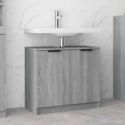 vidaXL Mobile Bagno Grigio Sonoma 64.5x33.5x59 cm Legno Multistrato