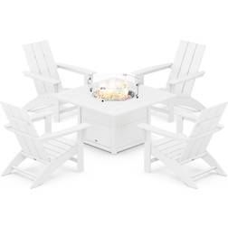 Polywood Modern Adirondack Outdoor Lounge Set