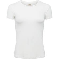 L'agence Ressi Ribbed Short-Sleeve Tee - White
