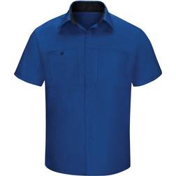 Red Kap Men Short Sleeve Performance Plus Shop Shirt with OIL BLOK Technology