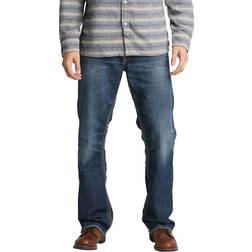 Silver Jeans Herrgordie Lös Passform Raka Ben - Mörk Sandblästrad