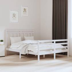 vidaXL Solid Wood Bed Frame 150 x 200 cm