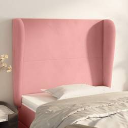 vidaXL Con Orejas De Terciopelo Rosa 103x23x118/128 cm Cabecero