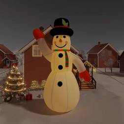 vidaXL Christmas Inflatable Snowman with LEDs 805 cm