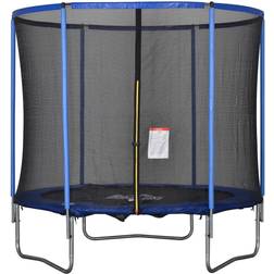 Homcom Trampolin mit Sicherheitsnetz Blau, schwarz