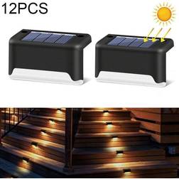 Solcellebelysning for Trappe 12-pak Bedlampe