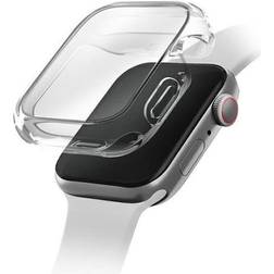 Uniq Garde Hybrid Apple Watch Case met screenprotector voor de Apple Watch 7-9 41 mm Dove (Clear) Transparant