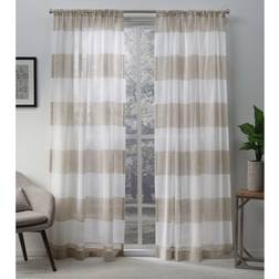 Exclusive Home Curtains 2 Pack Darma Sheer Linen Rod