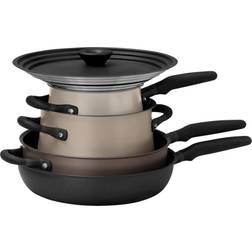 Meyer Accent Series Non-stick Essentials Cookware Set with lid