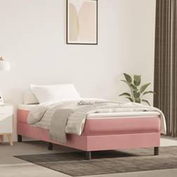 vidaXL de Lit Rembourré 100x200x20 cm Rose Matelas à Ressorts